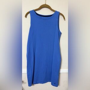 Joules | 100% Cotton Sleeveless Shift Pop Over Blue Dress | Size 10